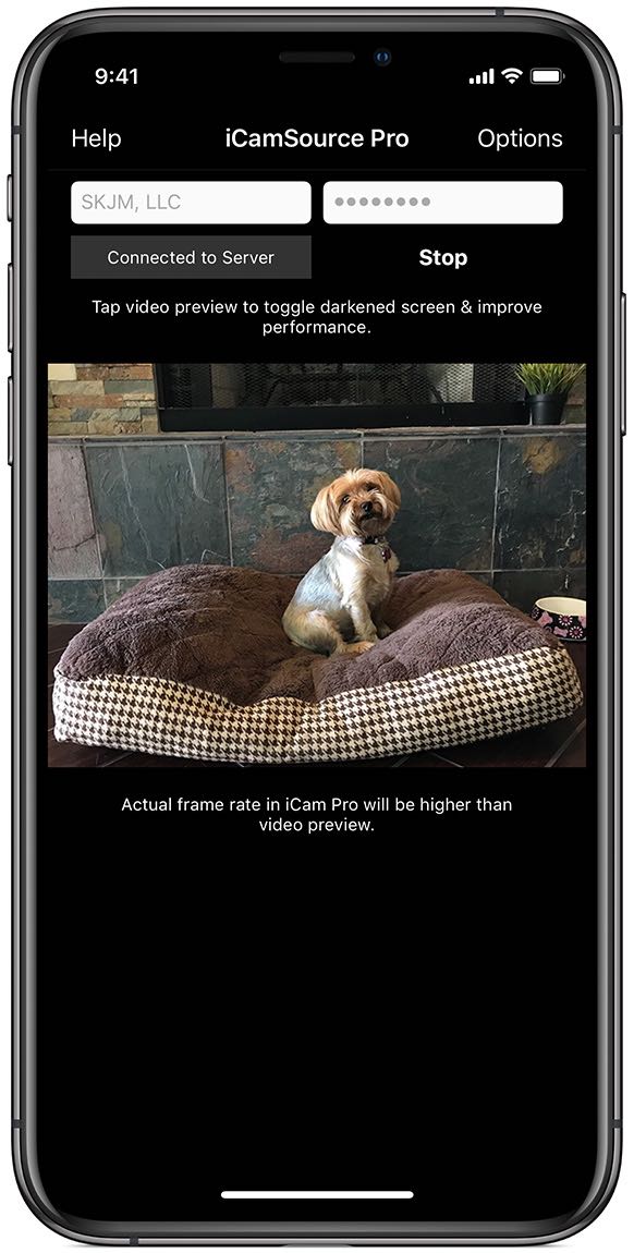 iCamSource Pro Mobile Screenshot